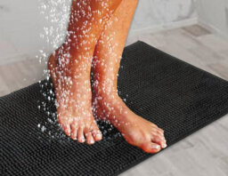 Super Soft Chloe Microfiber Bath Mat 50 X 80Cm - Black - thumbnail 7