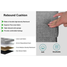 110 X 38 X 38 Cm Light Grey Darkgrey Storage Seat Stool Trunk Toy Chest Bedding Or Blanket Box Folding Bench - thumbnail 3