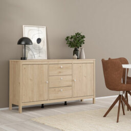 Furniture To Go Madrid Sideboard 2 Doors + 3 Drawers In Jackson Hickory Oak - thumbnail 7