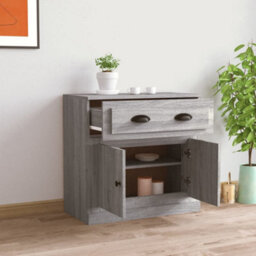 Berkfield Sideboard Grey Sonoma 70X35.5X67.5 Cm Engineered Wood - thumbnail 3