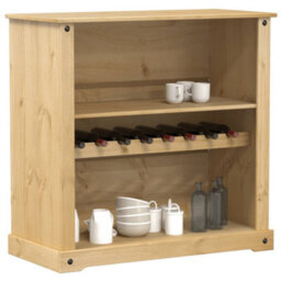 Berkfield Wine Cabinet Corona 107.5X51X105.5 Cm Solid Wood Pine - thumbnail 1