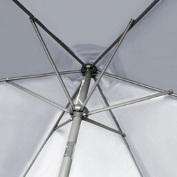Sundaze 2.5M Grey Garden Parasol Umbrella Crank Tilt Sun Shade With Green Cover - thumbnail 6