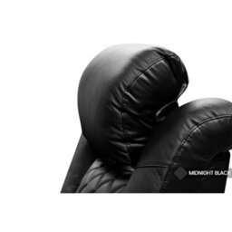 Valencia Tuscany Slim Home Theater Seating Row Of 2 Midnight Black Nappa Leather Diamond Stitching Power Recliner - thumbnail 3