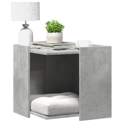 Walplus Concrete Grey Cat Litter Box Enclosure 53X53X51 Cm Engineered Wood - image 1