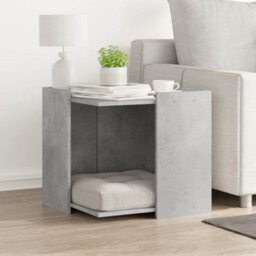 Walplus Concrete Grey Cat Litter Box Enclosure 53X53X51 Cm Engineered Wood - thumbnail 3