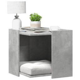 Walplus Concrete Grey Cat Litter Box Enclosure 53X53X51 Cm Engineered Wood - thumbnail 1