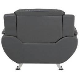 Beliani Armchair Leira Ii Faux Leather Grey - thumbnail 7
