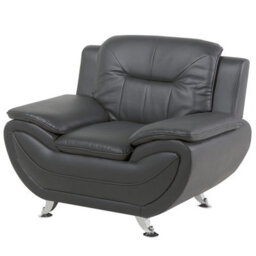 Beliani Armchair Leira Ii Faux Leather Grey - thumbnail 5
