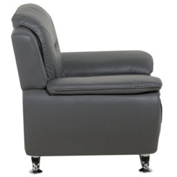 Beliani Armchair Leira Ii Faux Leather Grey - thumbnail 6