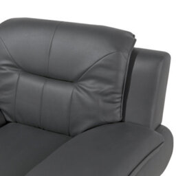 Beliani Armchair Leira Ii Faux Leather Grey - thumbnail 8