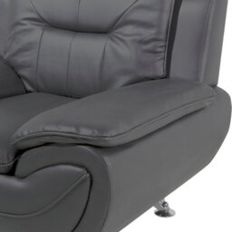 Beliani Armchair Leira Ii Faux Leather Grey - thumbnail 9