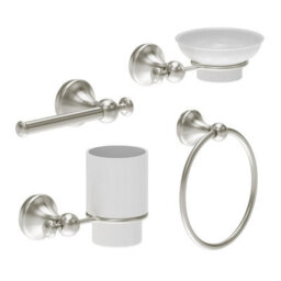 Plum&clay Ashford Traditional Nickel 4-Piece Bathroom Accessory Set - thumbnail 1