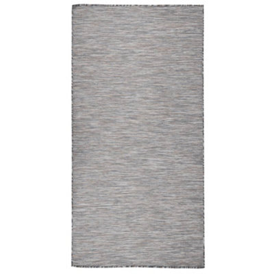 Berkfield Outdoor Flatweave Rug 100X200 Cm Brown And Black