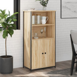 Berkfield Highboard Sonoma Oak 62X36X121.5 Cm Engineered Wood - thumbnail 1