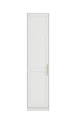 LPD Austen White 1 Door Wardrobe - Classic Shaker Style With Brass Handles