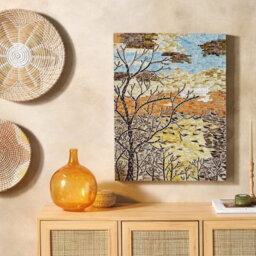 Wyld And Coco Handmade Mosaic Glass Wall Decor Nature Motif - Vertical Rectangular W60 X D4 X H80Cm - thumbnail 2