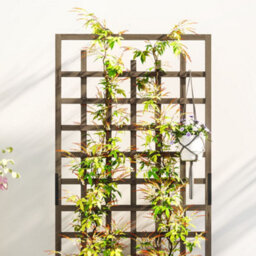 Outsunny Wooden Trellis Planter, Raised Garden Bed With Wheels, Brown - thumbnail 9