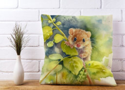 Warren Reed Designer Dormouse Watercolour Cushions 45Cm X 45Cm - thumbnail 2