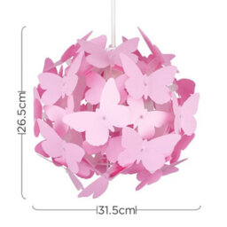 Valuelights Pink Ceiling Pendant Shade And B22 Gls Led 6W Warm White 3000K Bulb - thumbnail 8