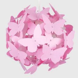 Valuelights Pink Ceiling Pendant Shade And B22 Gls Led 6W Warm White 3000K Bulb - thumbnail 4