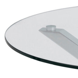 Furniture To Go Heaven Round Coffee Table With Glass Top And Chrome Legs - thumbnail 8