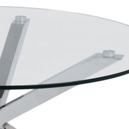 Furniture To Go Heaven Round Coffee Table With Glass Top And Chrome Legs - thumbnail 7
