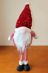 Garden Market Place Large Christmas Standing Glam Gonk Figure In Red - 80Cms Tall - thumbnail 2