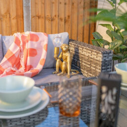 Valuelights Solar Powered Outdoor Garden Gold Monkey Table Lamp Animal Statue Light - thumbnail 4