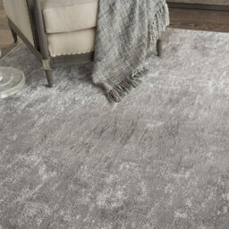 Silver Modern Easy To Clean Floral Optical/ (3D) Rug For Dining Room Bedroom Living Room-66 X 229Cm (Runner) - thumbnail 4