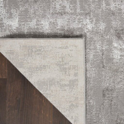 Silver Modern Easy To Clean Floral Optical/ (3D) Rug For Dining Room Bedroom Living Room-66 X 229Cm (Runner) - thumbnail 9