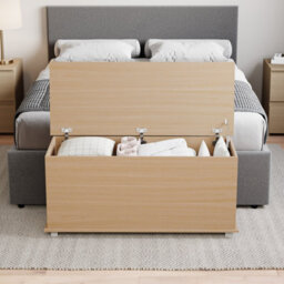 Lassic Vida Designs Leon Storage Ottoman Pine Storage Bench Chest Bedroom Living Room  - thumbnail 4