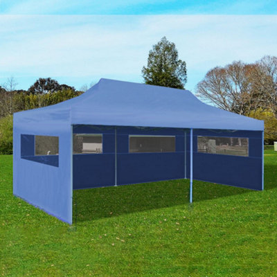 Walplus Blue Foldable Pop-Up Party Tent Garden Gazebo Canopy 3 X 6 M - image 1