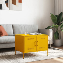 Walplus Coffee Table Mustard Yellow 68X50X50.5 Cm Steel - thumbnail 2