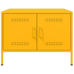 Walplus Coffee Table Mustard Yellow 68X50X50.5 Cm Steel - thumbnail 5