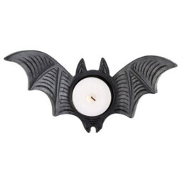 Bat Tealight Candle Holder - Creepy Halloween Decor & Spooky Ambiance - thumbnail 2