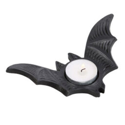 Bat Tealight Candle Holder - Creepy Halloween Decor & Spooky Ambiance - thumbnail 1