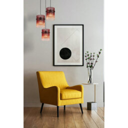 Luminosa Lighting Luminosa Gorley Cluster Pendant Ceiling Light Matt Black Blackberry Glass Shade 3X E27 - thumbnail 6