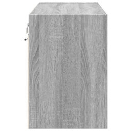 Berkfield Durable Tv Wall Cabinet With Led Lights Grey Sonoma 80X31X45 Cm - thumbnail 7
