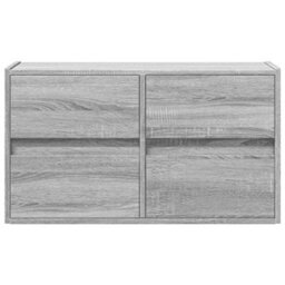 Berkfield Durable Tv Wall Cabinet With Led Lights Grey Sonoma 80X31X45 Cm - thumbnail 6