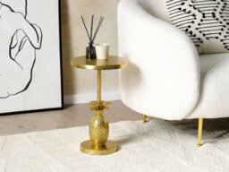 Beliani Side Table Pannouvre Metal Gold - thumbnail 2