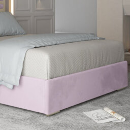 Cloudrest Upholstered Soft Velvet Metal Designer Bed Frame - thumbnail 4
