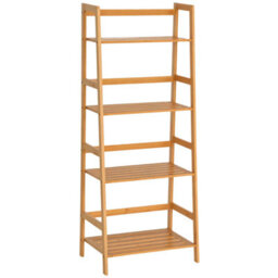 FURNOLD 4 Tier Bamboo Freestanding Ladder Bookcase Shelf - thumbnail 8
