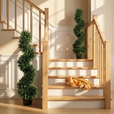 Set Of 2 Decorative Artificial Plants, Fake Plants In Pot, 120 Cm - image 1