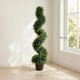 Set Of 2 Decorative Artificial Plants, Fake Plants In Pot, 120 Cm - thumbnail 2