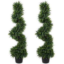 Set Of 2 Decorative Artificial Plants, Fake Plants In Pot, 120 Cm - thumbnail 5