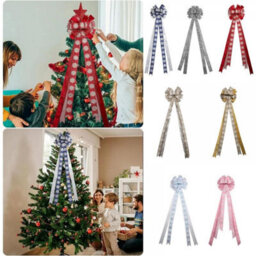 Christmas Tree Snowflakes, Jute Bows Measuring 33 X 111 Cm, Indoor And Outdoor Christmas Party Decorations, Christmas Dinner - thumbnail 4