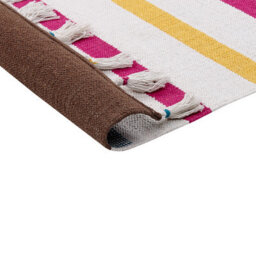 Beliani Handwoven Cotton Area Rag Rug Multicolour Stripes 140 X 200 Cm - thumbnail 6