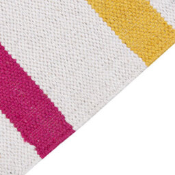 Beliani Handwoven Cotton Area Rag Rug Multicolour Stripes 140 X 200 Cm - thumbnail 5
