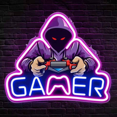 Game Controller Led Neon Sign , 38 , 32Cm Wall Light For Gamer Room And Boys  Gift - image 1