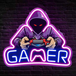 Game Controller Led Neon Sign , 38 , 32Cm Wall Light For Gamer Room And Boys  Gift - thumbnail 1